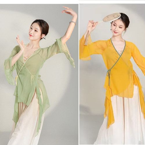 古典舞蹈服女飘逸身韵纱衣练功服