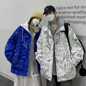 2025秋季新款港風(fēng)情侶學(xué)生假兩件夾克上衣外套按JK305-P85118圖片