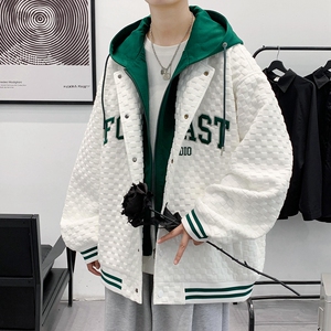 2025秋季港风大码高品质刺绣假两件棒球服外套JK272-P105138图片