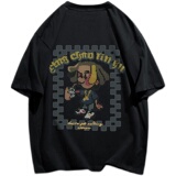 2022高品质280克纯棉印花短袖男得物直播供货品质DW003-P3858，男装T恤，星座912-1（原星座914-5）