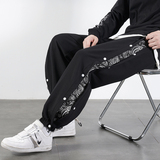 2025秋季新款创意腰果花拼接运动休闲裤男K8035-P5578，男装休闲裤，星座912-1（原星座914-5）