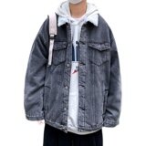 2025冬季新款印花羊羔毛外套牛仔衣男港风盐系JK804-P95128，男装工装外套，星座912-1（原星座914-5）