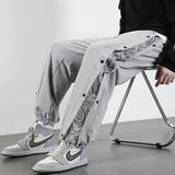 2025秋季新款创意腰果花拼接运动休闲裤男K8035-P5578，男装休闲裤，星座912-1（原星座914-5）