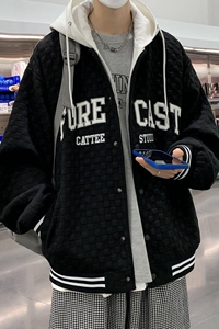2025秋季新款港风情侣高品质假两件刺绣棒球服JK272-P105138图片