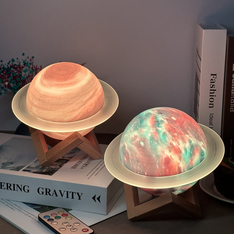土星环蓝牙音箱星球灯桌面创意礼品跨境爆款梦幻星球低音炮小音响