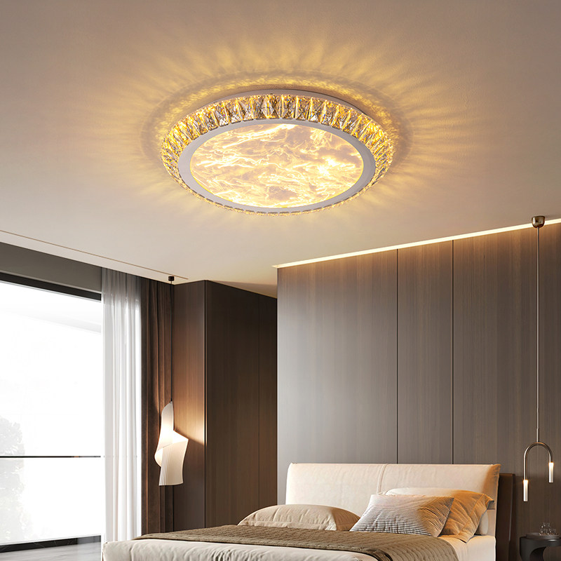 轻奢水晶云雾亚克力吸顶灯现代简约客厅卧室餐厅LED护眼大气灯具