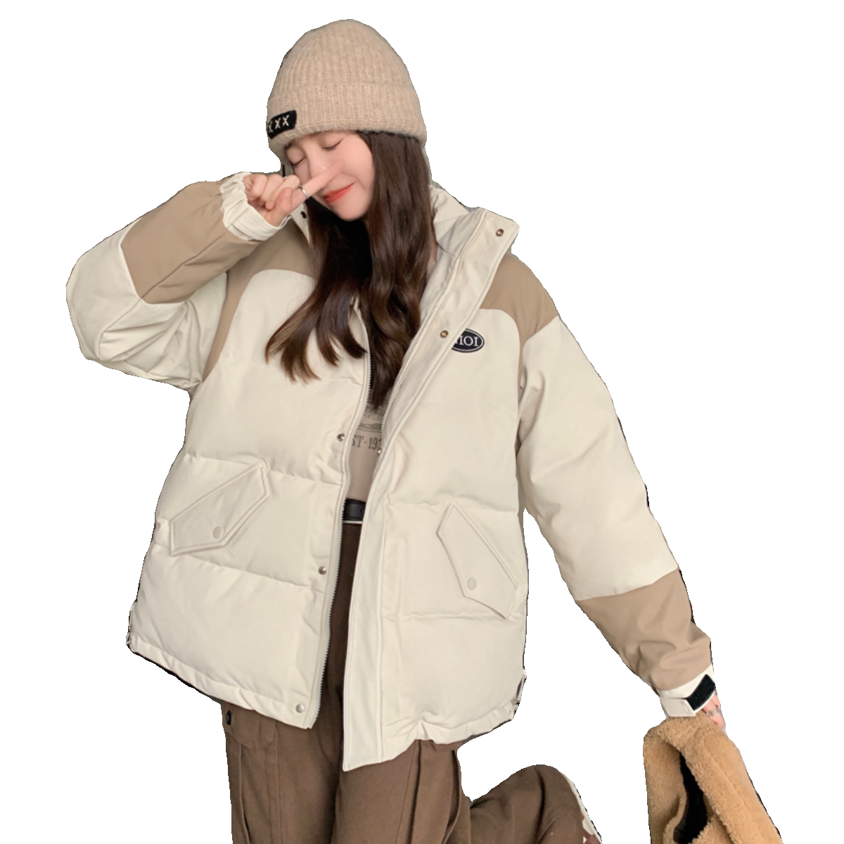 新款！现货！2023短款面包服羽绒服外套213A-A2311-P270K368,女装羽绒服,浙宝213A