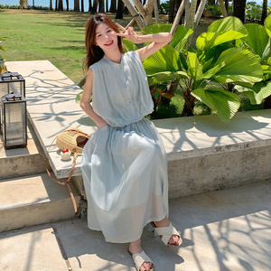 DARAROSE正品！流光溢彩超美浅绿色质感仙气松紧腰长款半身裙0415，女装套装/套裙，浙宝213A