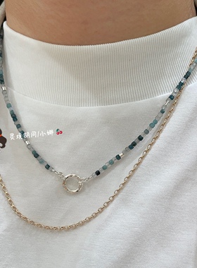 日本代购直邮 agete阿卡朵 23年夏季新 绿玛瑙天然石 项链串珠