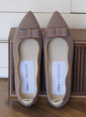 日本代购直邮 offen单鞋女鞋 蝴蝶结环保 舒适轻量 日系通勤