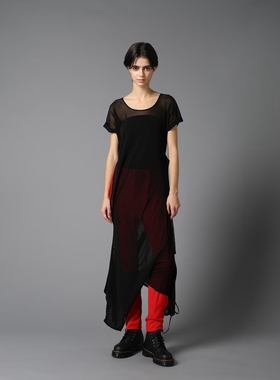 日本购 limi feu 连衣裙薄纱圆领 26/1 LK-T05-941-1-02