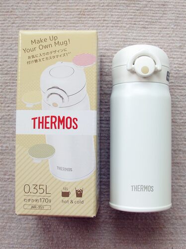 3月7日北京现货 日本膳魔师THERMOS JNR-351白色保温杯