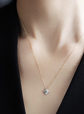 日本代购包邮包税 abheri 阿蓓丽 假日限定祖母绿 复古项链 18k金