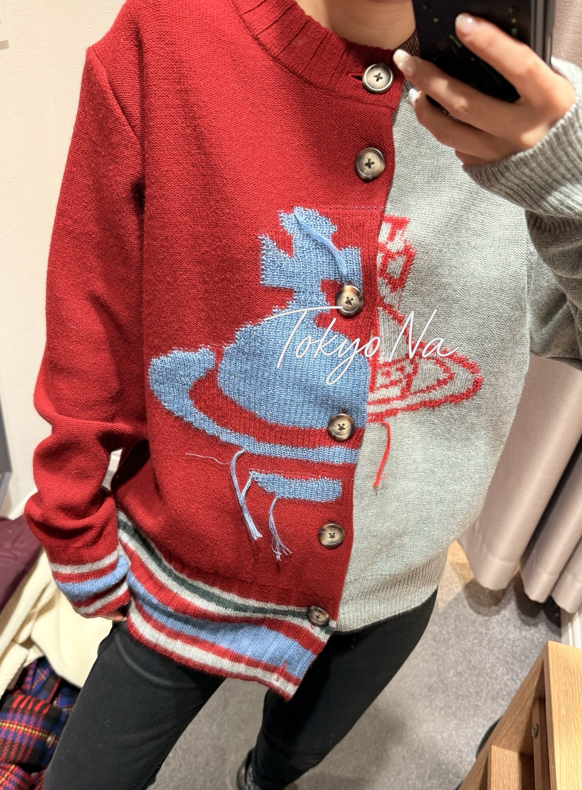 日本购 薇薇安西太后土星 红标限定 11月 不对称开衫