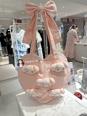 日本购直邮 三丽鸥merryjenny联名美乐蒂库洛米爱心包 托特包