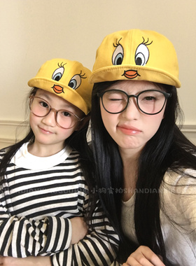 闪电小狗｜可爱翠儿小黄鸭鸭嘴帽子女春夏遮阳棒球帽鸭舌帽