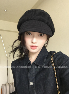 【肌理感斜纹贝雷帽】新款百搭显脸小休闲女款个性日系