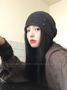 闪电小狗|复古日杂风冷帽*纽扣杂志风堆堆帽春秋大版型显脸小