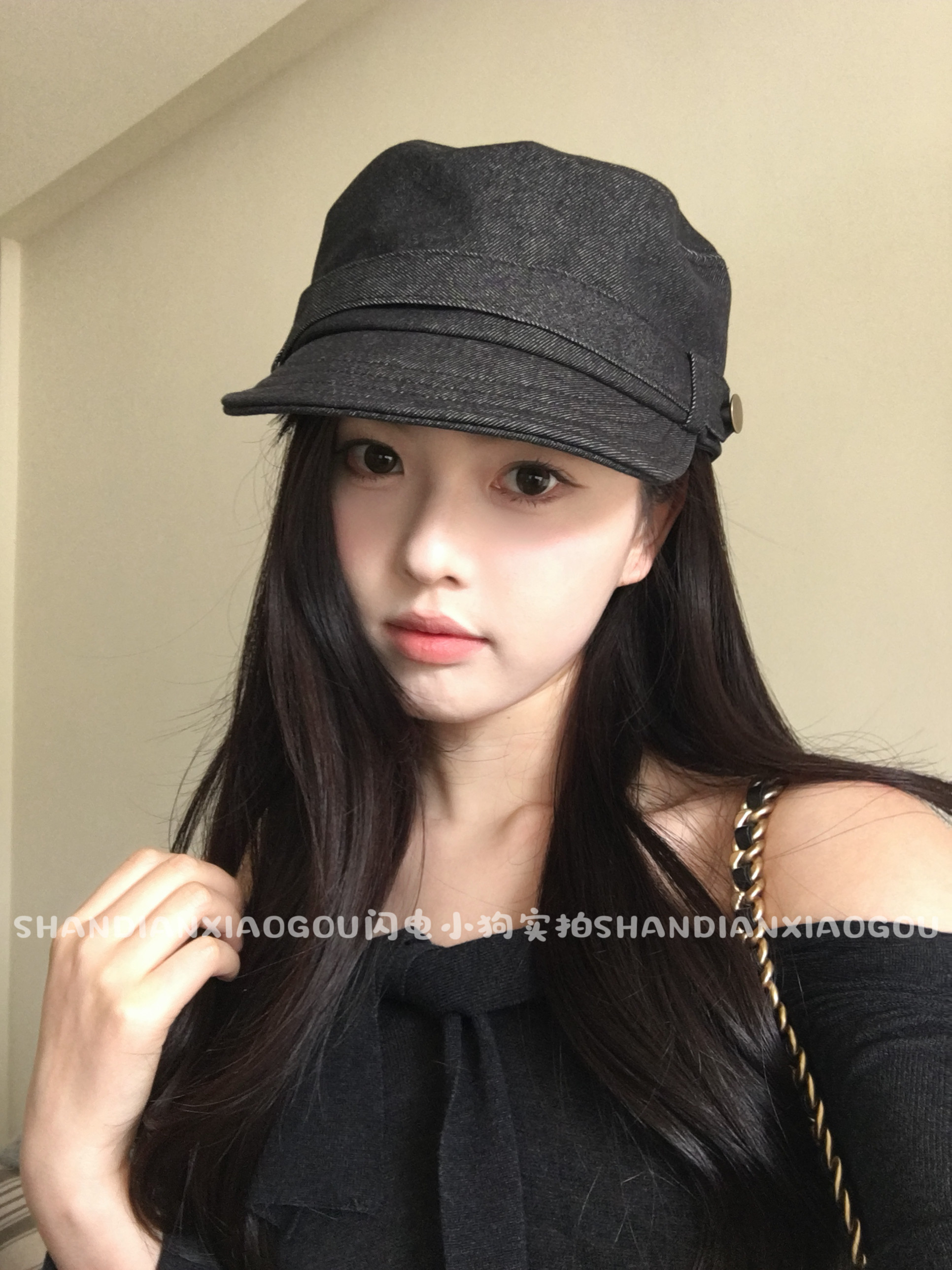 软帽檐宽版马术帽*简约百搭显脸小女士春夏复古英伦风马术遮阳帽