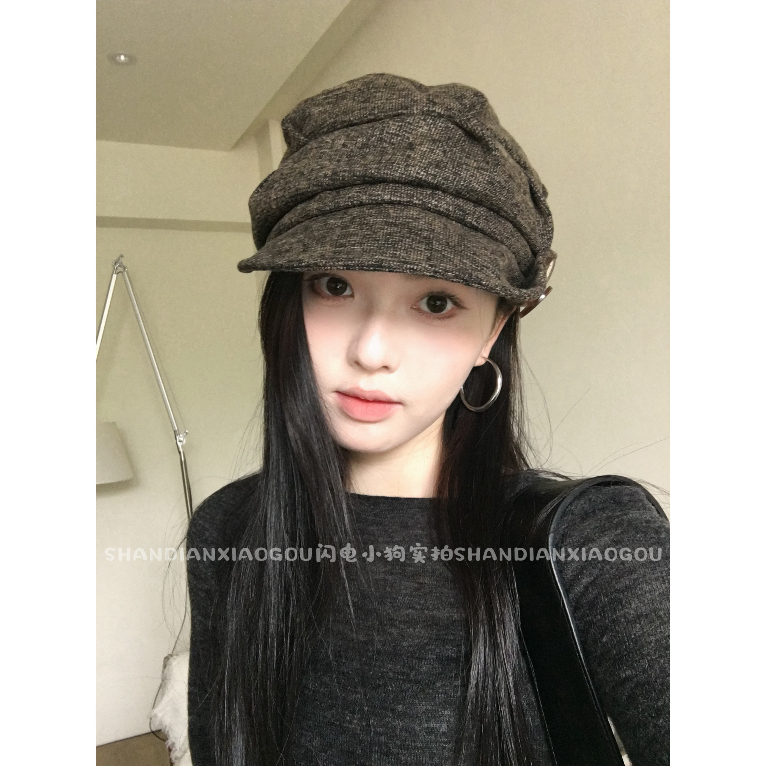 【vintage褶皱感复古马术帽】新款百搭显脸小休闲女款个性日系时