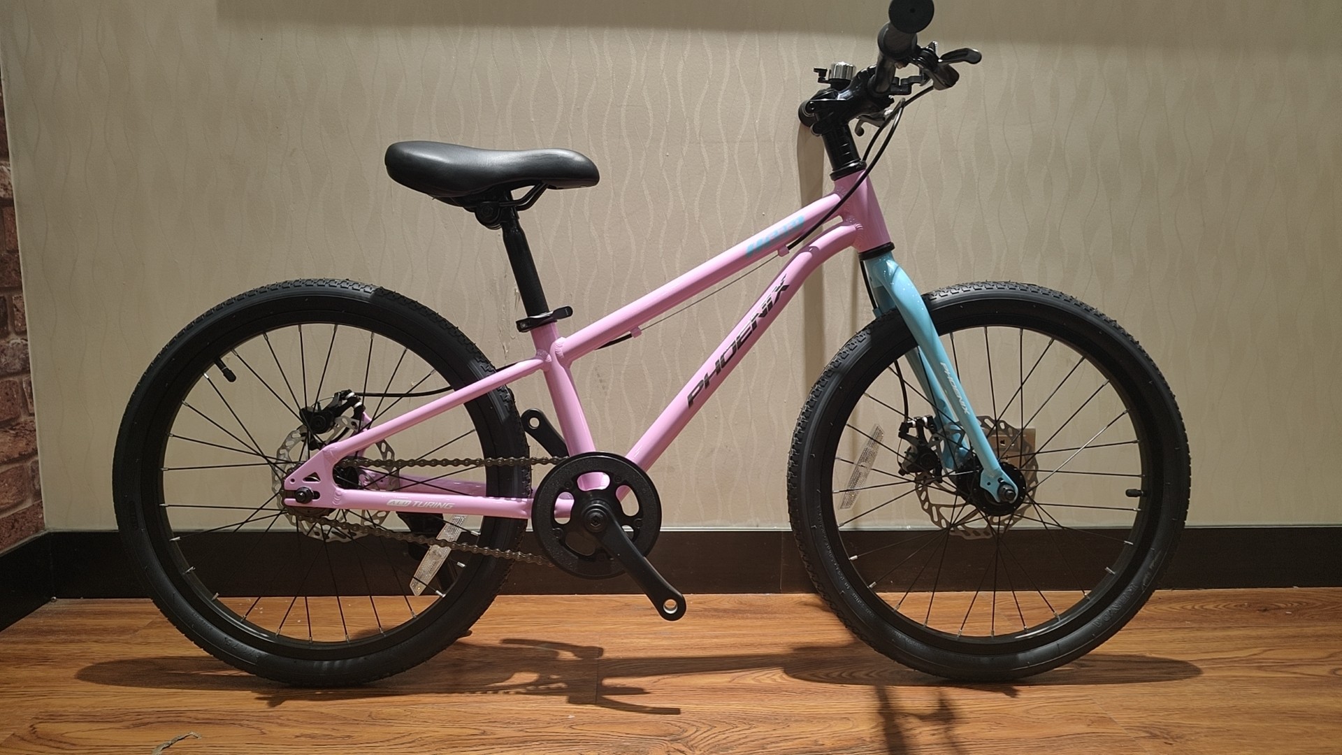 儿童6-8-10-12岁中大童男女孩铝合金车架单速碟刹山地车