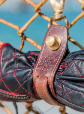 福禄车库®️原创植鞣革真皮复古快拆黄铜手套夹