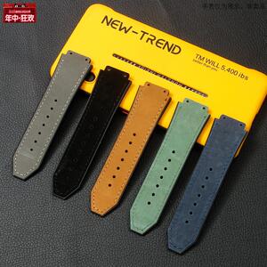 原装代用CARTY橡胶底真皮表带代用恒宝表带HUBL0T宇博大爆炸皮带2