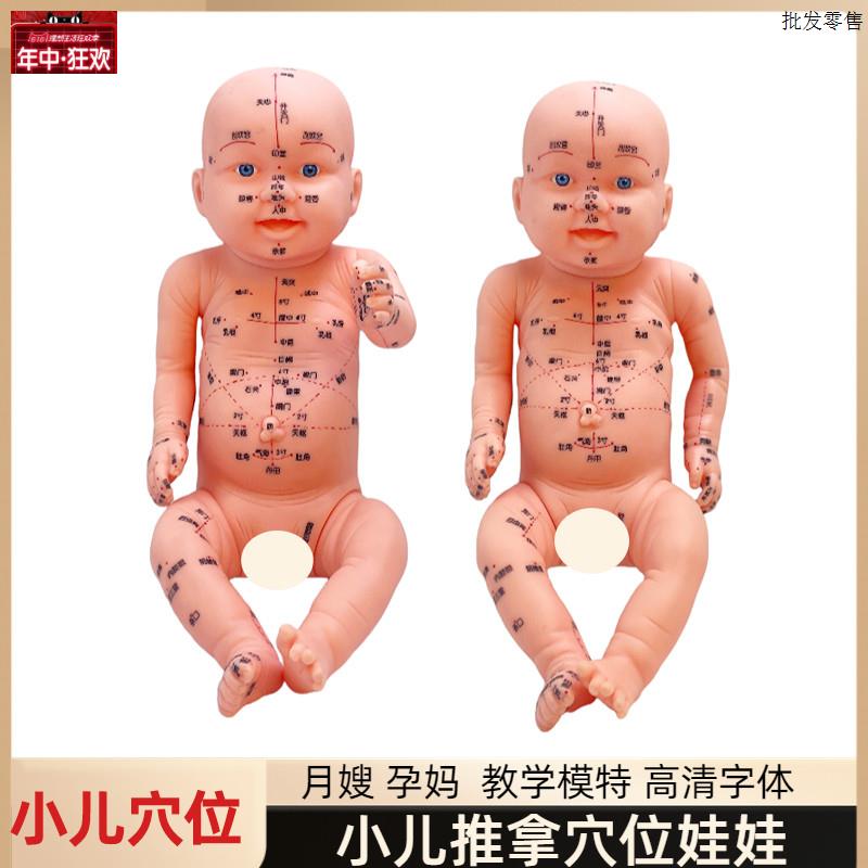 身体穴位经络图中医x小儿推拿按摩书教学月嫂培训娃娃模型宝宝保