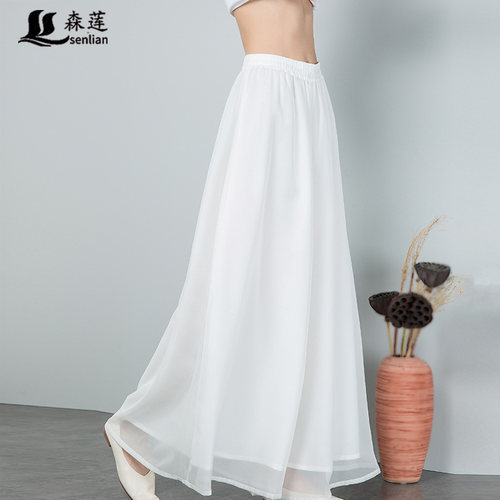 2026新款中国风休闲雪纺阔腿裤女长裤飘逸民族禅意裙裤茶服女春秋 - 封面