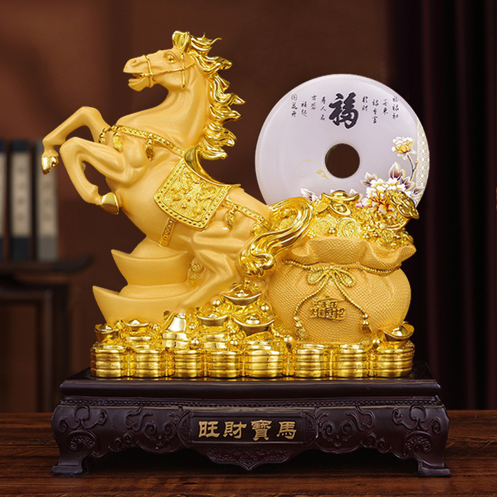 沙金马办公室装饰品保险公司会销商务年会生肖礼品摆件旺财宝马