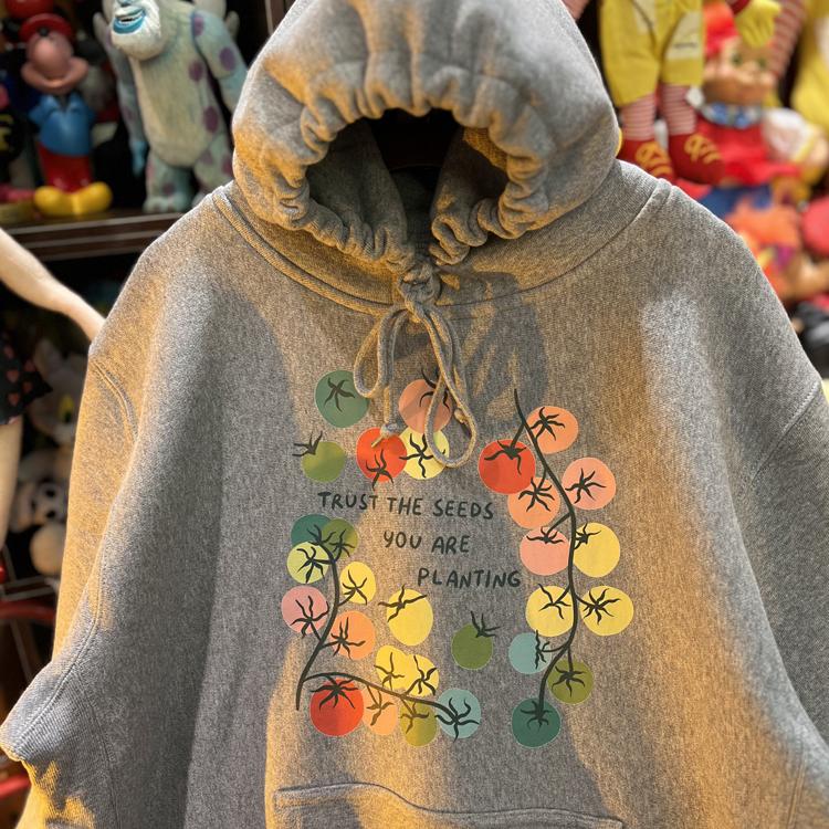 印花厚卫衣美式复古棉宽松