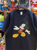 复古 vintage 可爱米老鼠 美式 纯棉265克重磅圆领情侣T恤短袖 做旧