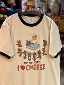 复古vintage 小领口宽松休闲纯棉男女款 tom 美式 and jerry 短袖