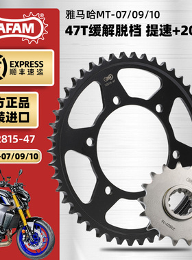 AFAM进口牙盘适用雅马哈MT07/09/10/XSR700/900大小飞链轮RK链条