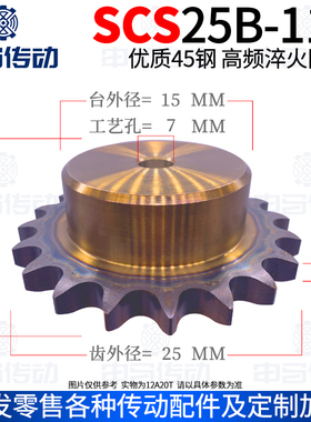 盛天链轮SCS链轮加工成品 2分SCS25B11齿 高精度耐磨损 申马传动