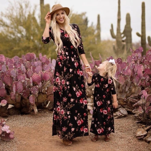 atching Gothic Clothes Mother Daughter Mom Baby Girl Dresses