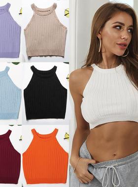 Pure color short hammock female summer sexy new 2021背心女夏