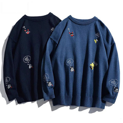 ouple Pullovers Sweaters Male Student Sweaters Knitted Shirt