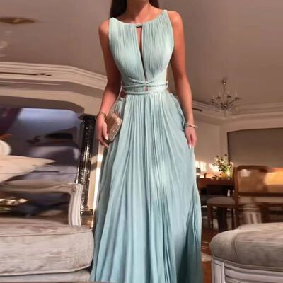 吊带露背性感修身连衣裙女 Strappy backless sexy bodycon dress