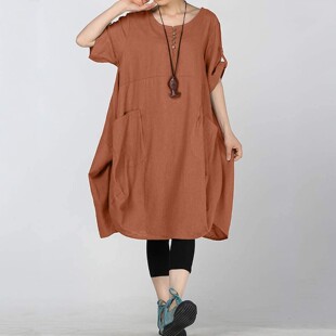 new loose soft lantern dress亚麻灯笼宽松连衣裙 linen Summer