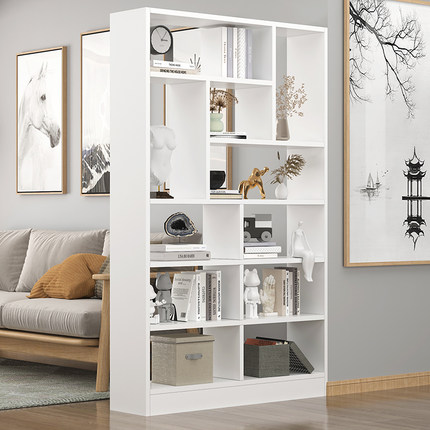 博古架简约现代置物架落地多宝阁小户型隔断茶叶架子古董架展示架