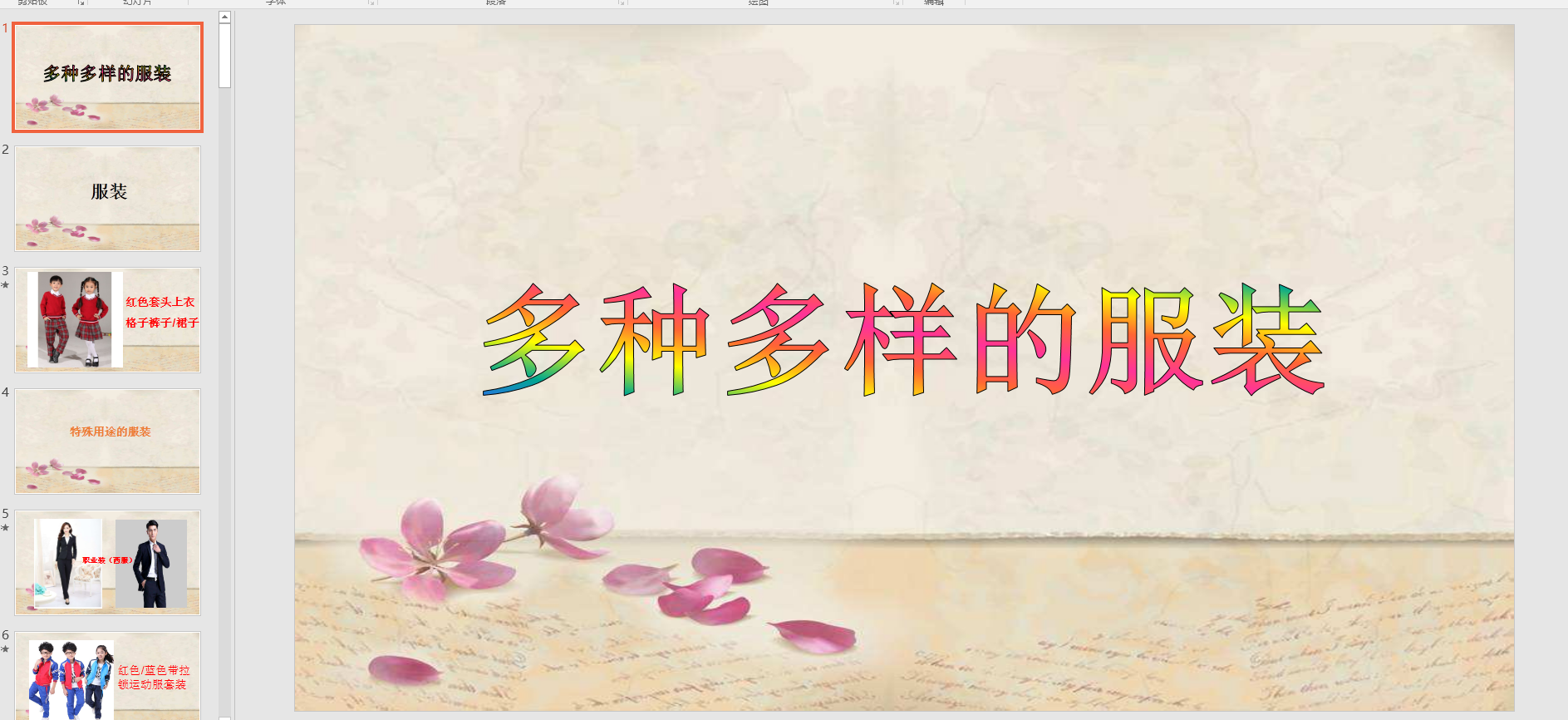 大班社会:多种多样的服装ppt课件