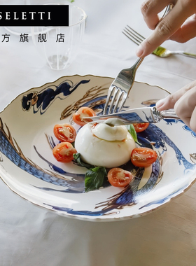 Seletti盘子家用菜盘陶瓷盘子高级感轻奢网红小吃盘子漂亮盘子