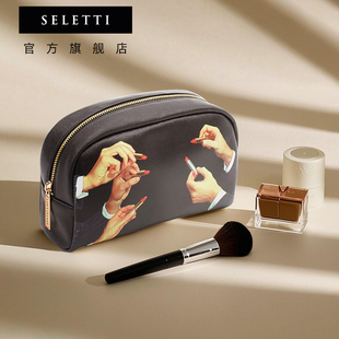 Seletti2025新款化妆包女便携大容量明星同款化妆包轻奢时尚手拿