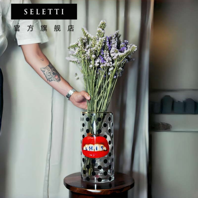 Seletti轻奢玻璃花瓶客厅