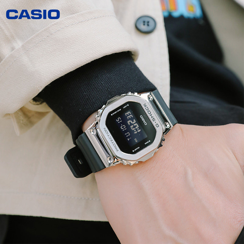 casio卡西欧gm-5600小银块防水防震手表g-shock官方正品官方联保