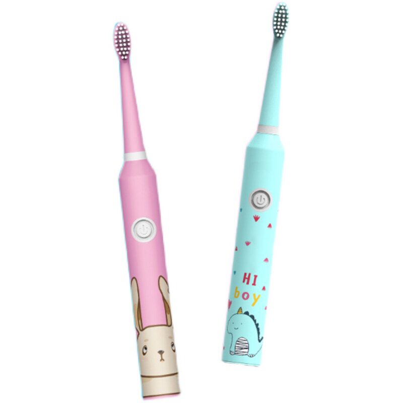 TP电动牙刷儿童卡通家用男女小孩爱上刷牙声波自动干电池防水包邮