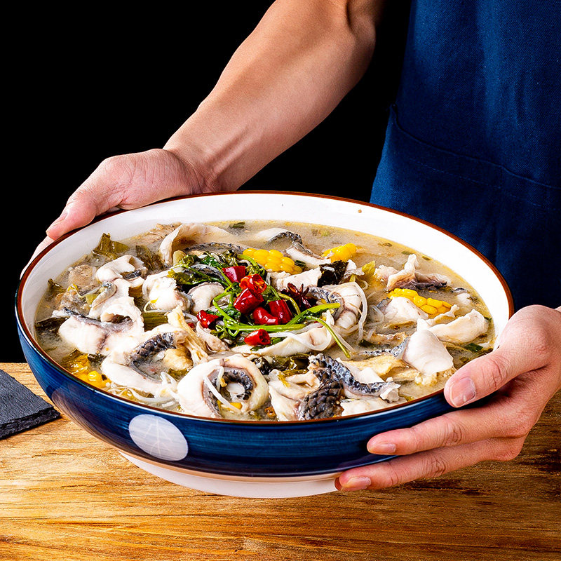 陶瓷水煮肉片创意和面酒店大碗