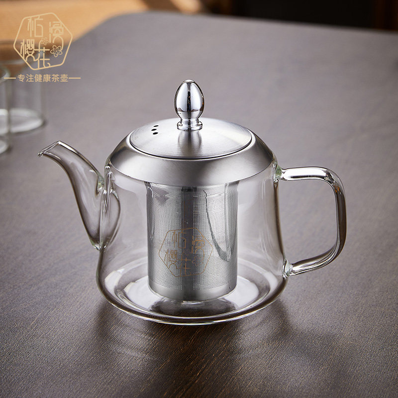 柏漫樱花耐热玻璃茶壶泡茶