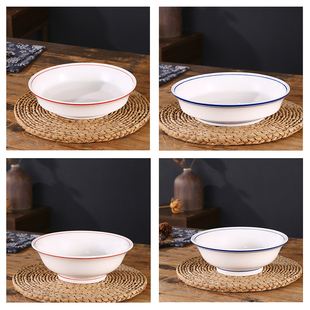 陶瓷湘菜小炒肉碗老式土菜馆餐具高脚牛肉面碗中式凉皮油泼面用碗